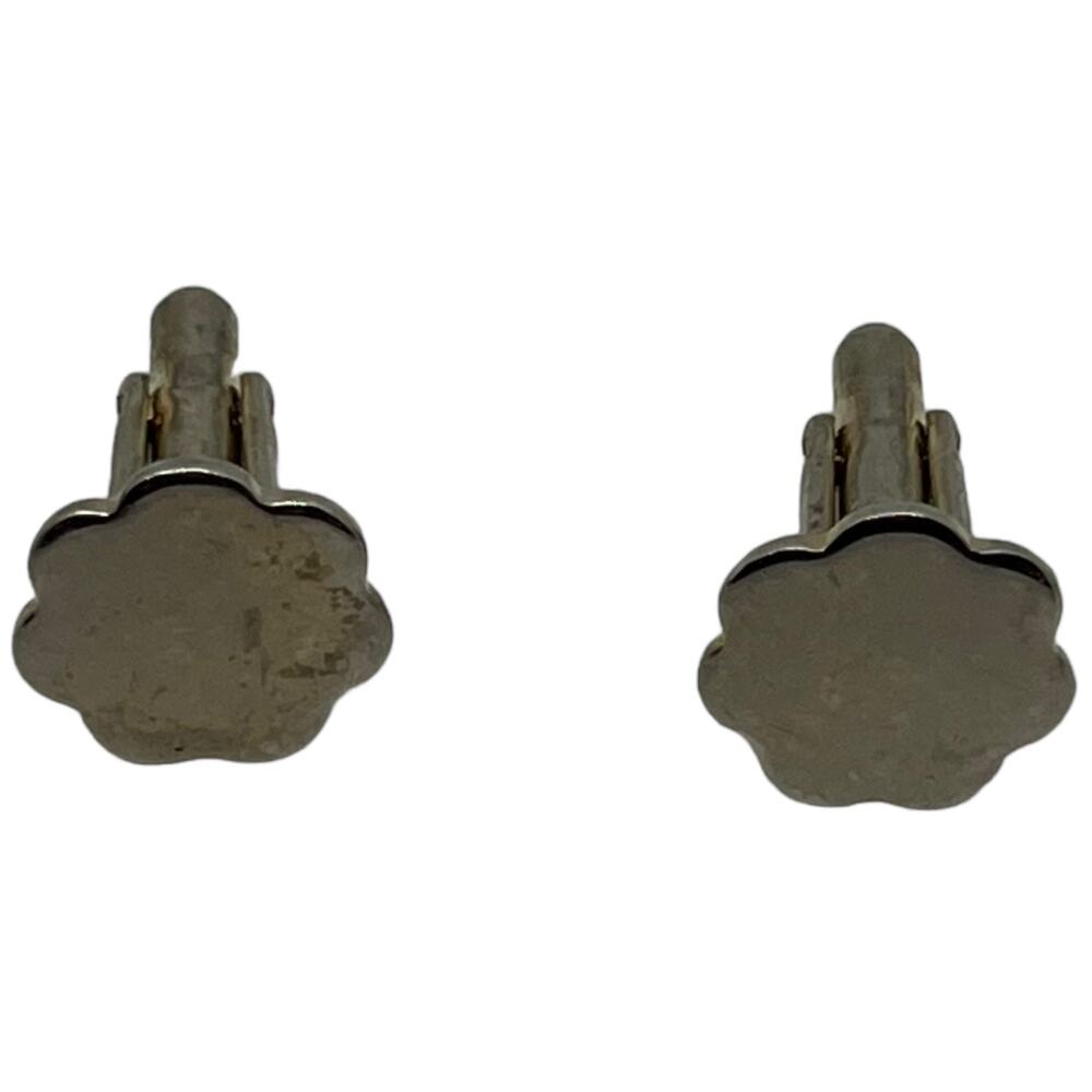 Vintage Cloud/Flower Shaped Silver Tone Cufflinks